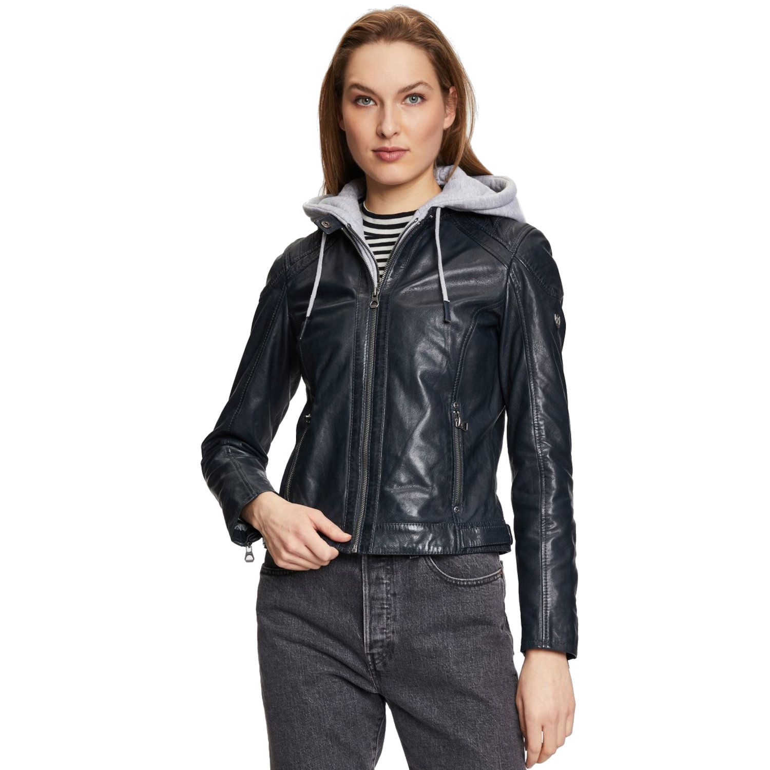 Geaca de Piele Dama Gipsy Bleumarin GWAlcie – Black Friday