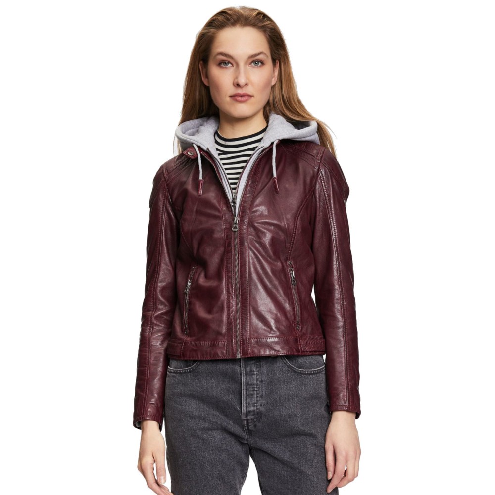 Geaca de Piele Dama Gipsy Bordo GWAlcie Geaca de Piele Dama Gipsy Bordo GWAlcie - readytowear.ro