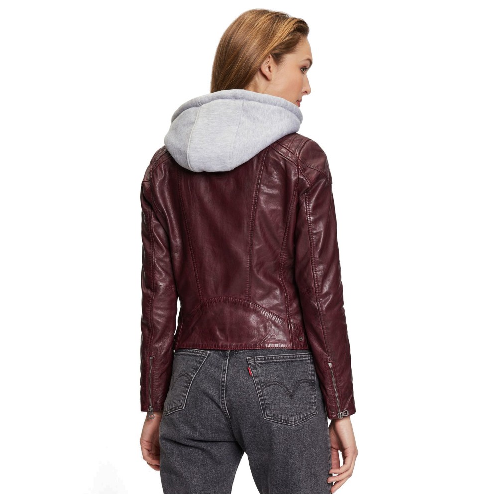 Geaca de Piele Dama Gipsy Bordo GWAlcie Geaca de Piele Dama Gipsy Bordo GWAlcie - readytowear.ro