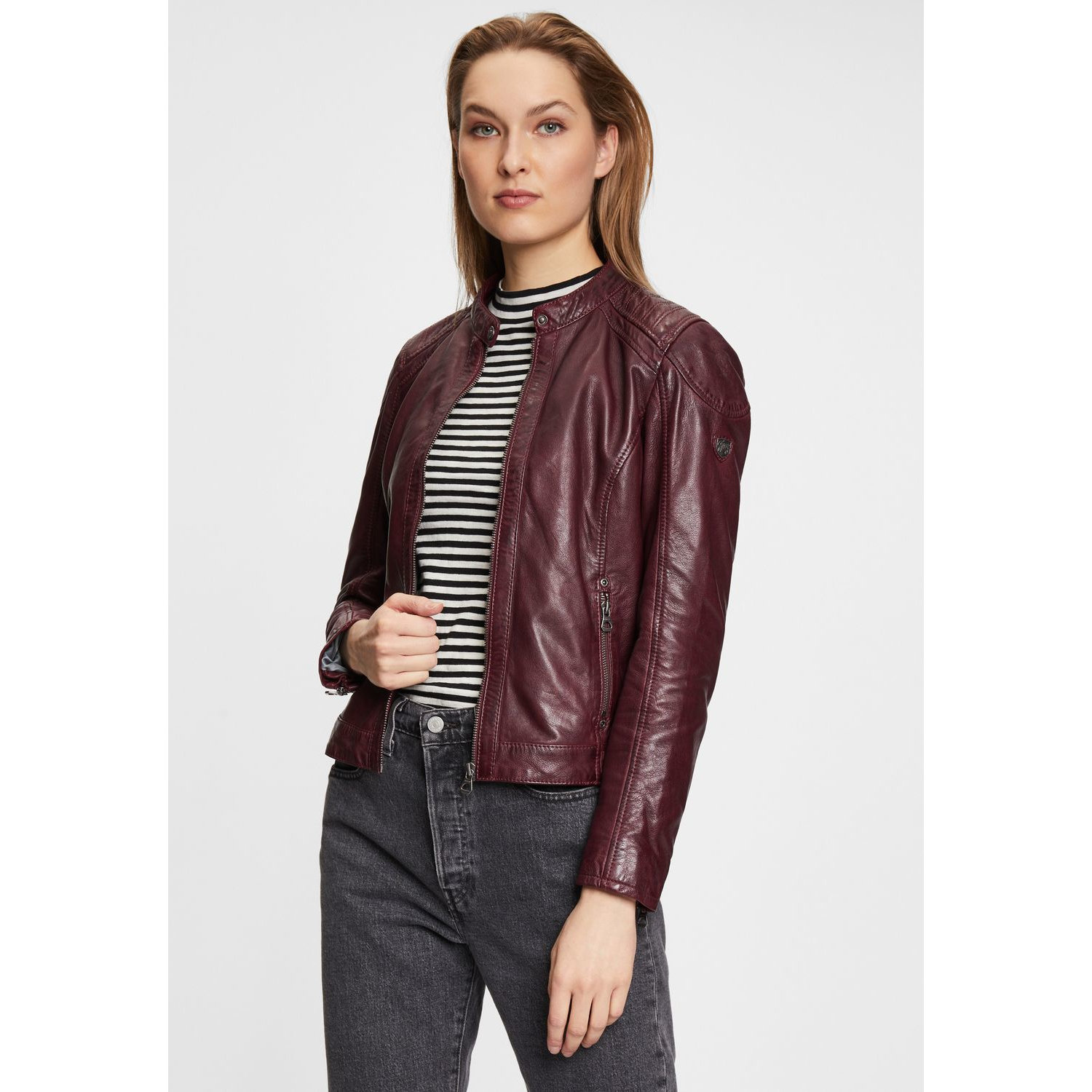 Geaca de Piele Dama Gipsy Bordo GWAlcie – IMBRACAMINTE