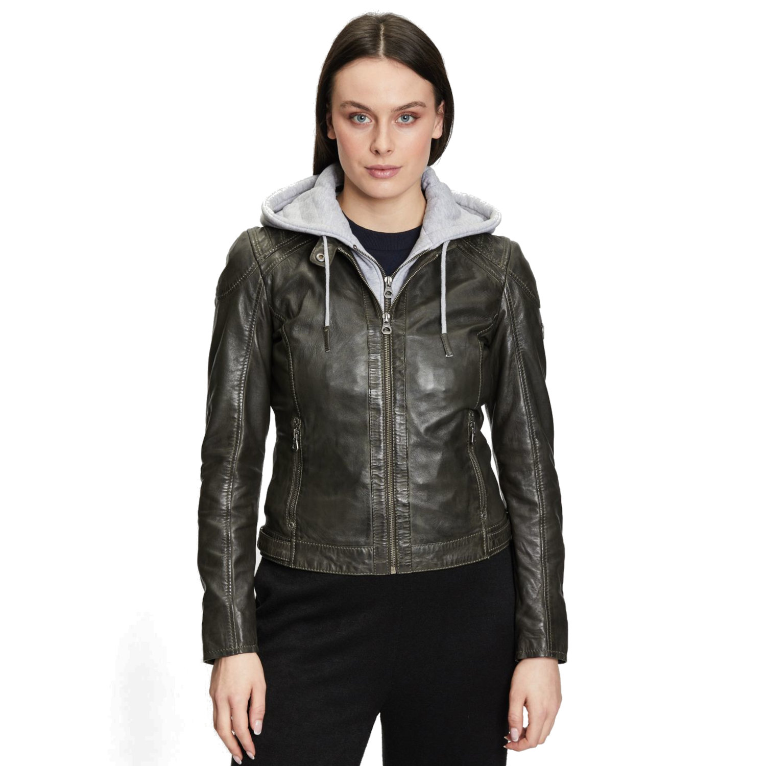 Geaca de Piele Dama Gipsy Olive Inchis GWAlcie – Black Friday Geaca de Piele Dama Gipsy Olive Inchis GWAlcie – Black Friday