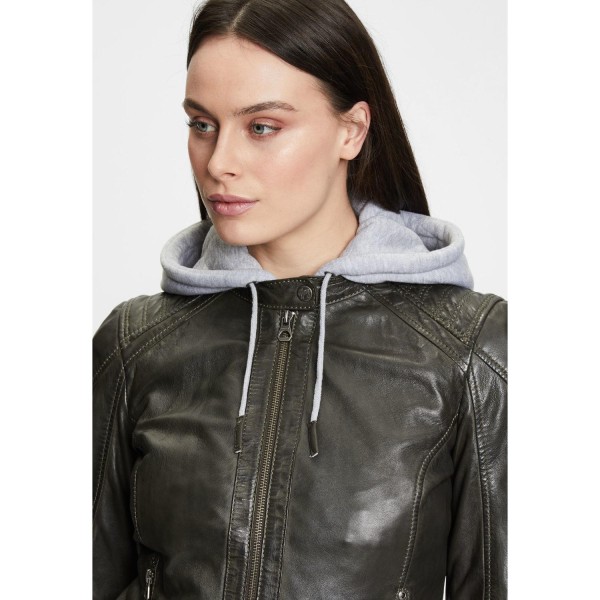 Geaca de Piele Dama Gipsy Olive Inchis GWAlcie – Black Friday — fotografia 5