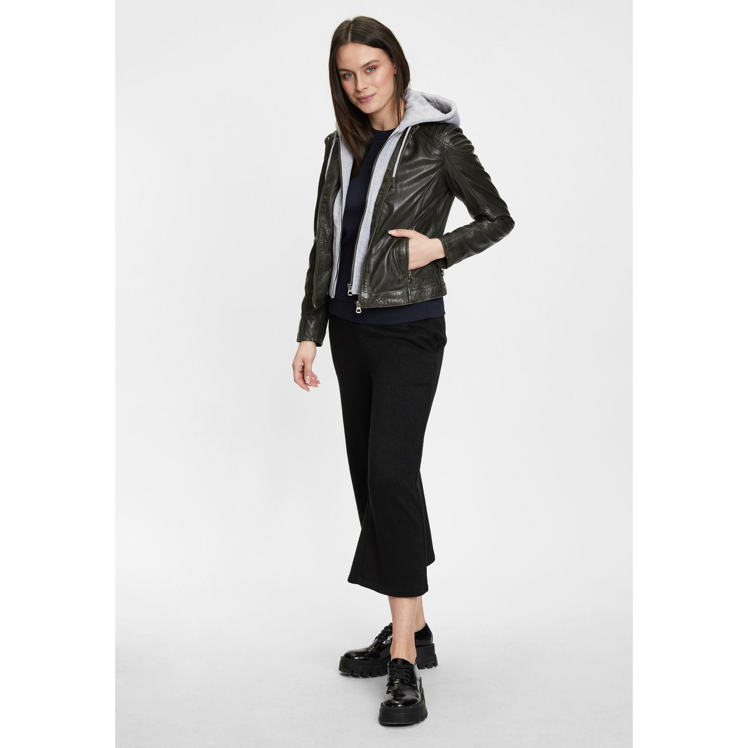 Geaca de Piele Dama Gipsy Olive Inchis GWAlcie – Black Friday Geaca de Piele Dama Gipsy Olive Inchis GWAlcie – Black Friday