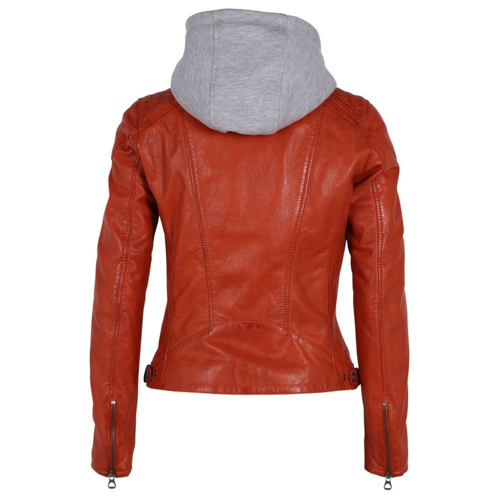 Geaca de Piele Dama Gipsy Portocaliu Rosiatic GWAlcie Geaca de Piele Dama Gipsy Portocaliu Rosiatic GWAlcie - readytowear.ro