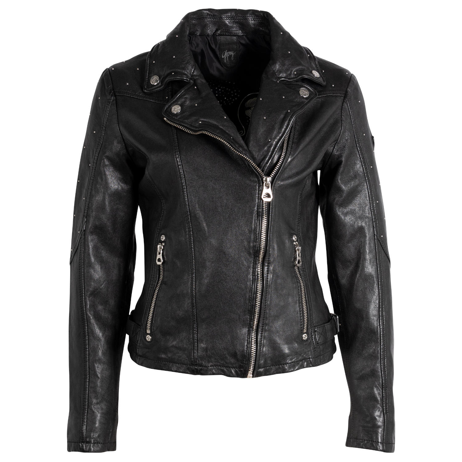 Geaca de Piele Dama Gipsy Neagra GWAleeza – IMBRACAMINTE