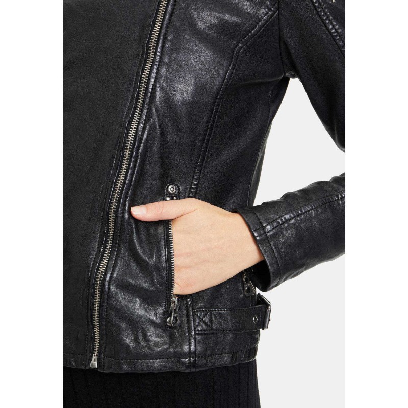 Geaca de Piele Dama Gipsy Neagra GWAleeza – Black Friday