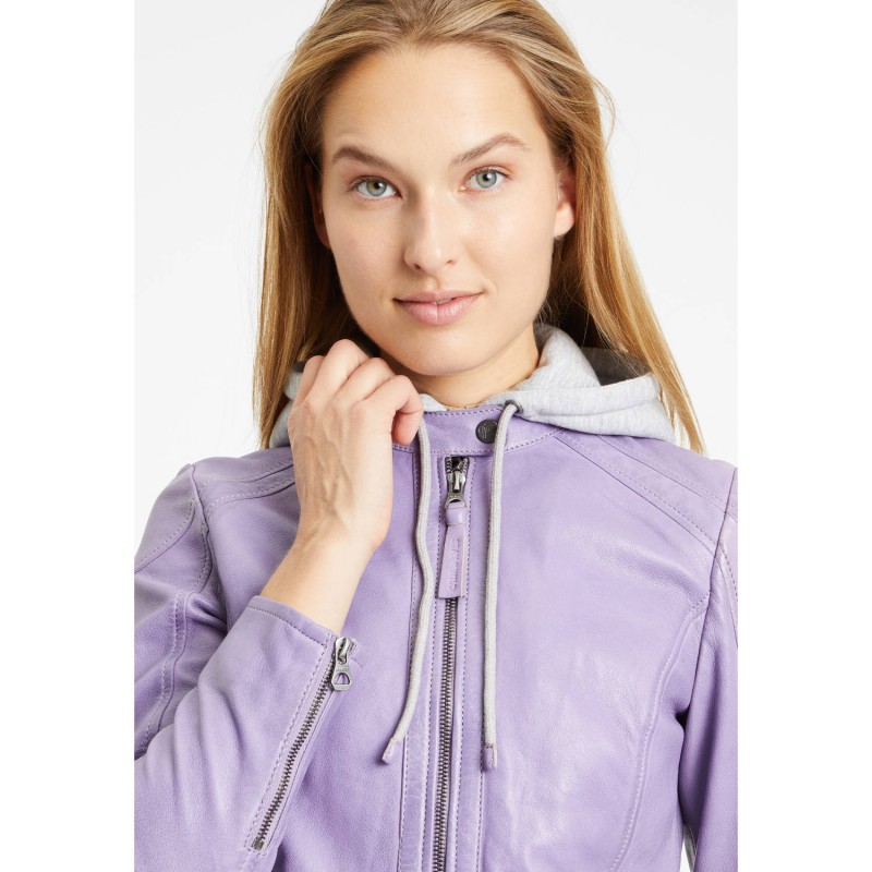 Geaca de Piele Dama Gipsy Mov Lavanda GWAllie – Black Friday