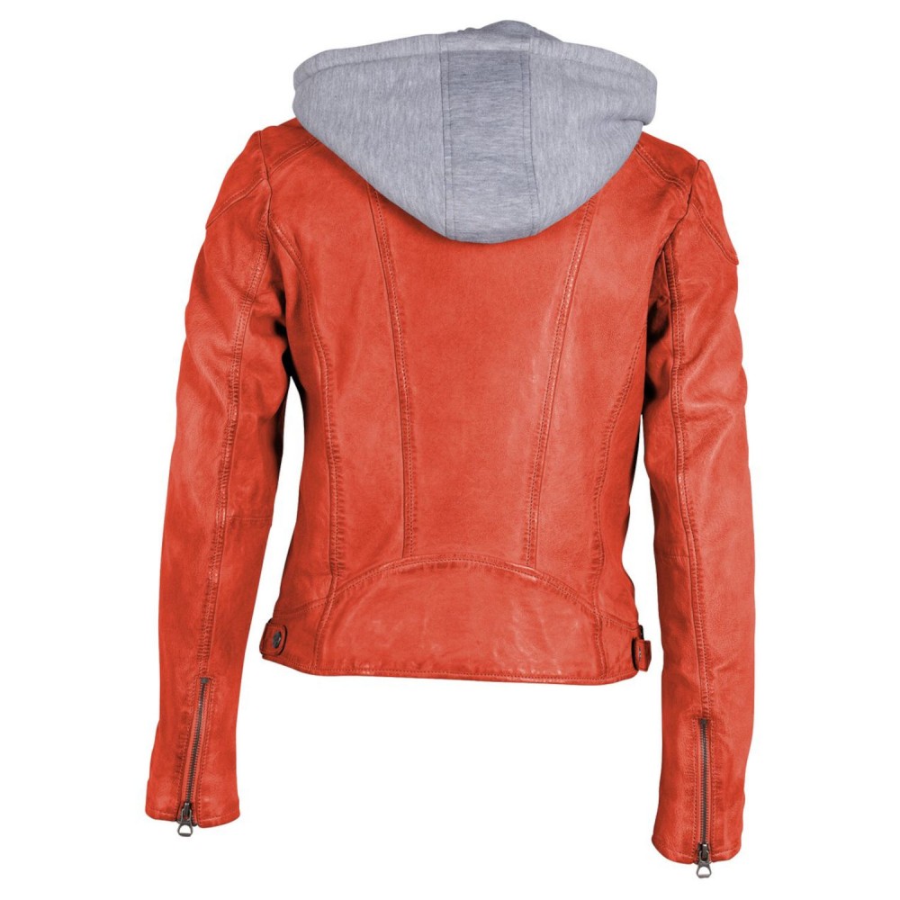 Geaca de Piele Dama Gipsy Portocaliu Rosiatic GWAllie Geaca de Piele Dama Gipsy Portocaliu Rosiatic GWAllie - readytowear.ro
