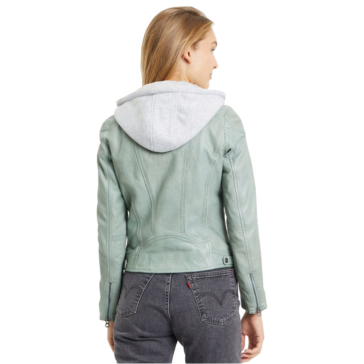 Geaca de Piele Dama Gipsy Verde Deschis GWAllie – IMBRACAMINTE