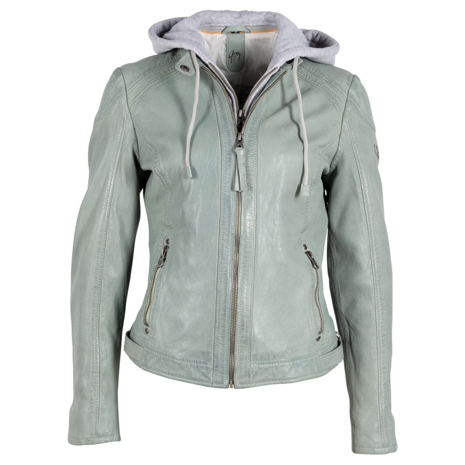 Geaca de Piele Dama Gipsy Verde Deschis GWAllie – IMBRACAMINTE