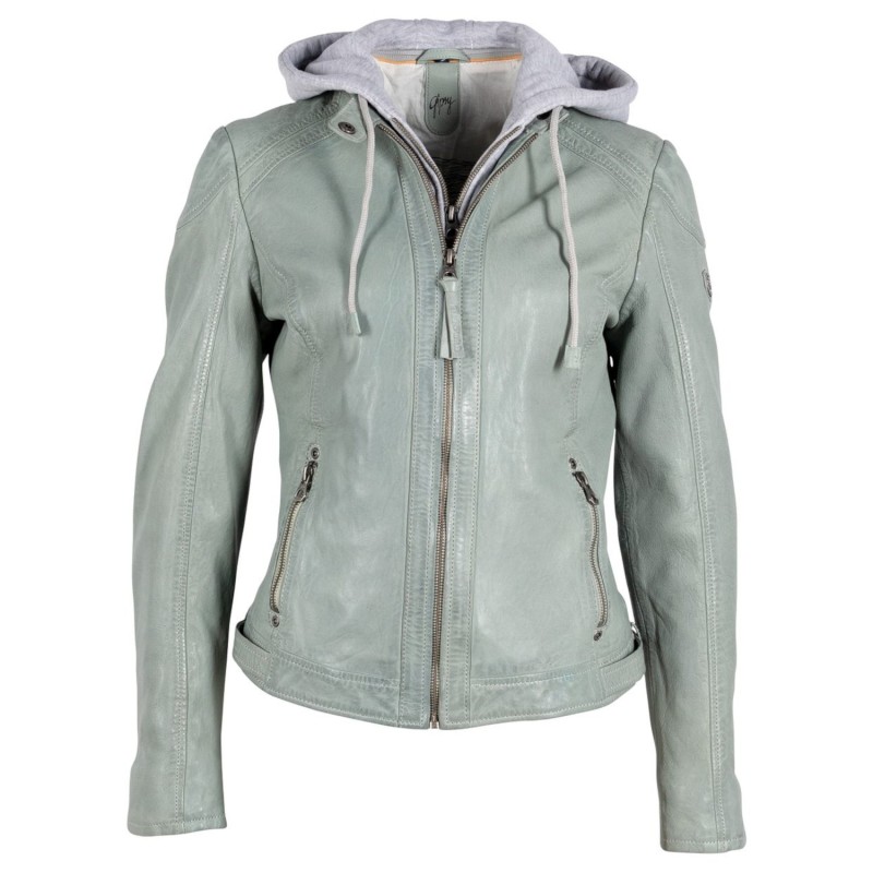 Geaca de Piele Dama Gipsy Verde Deschis GWAllie – IMBRACAMINTE