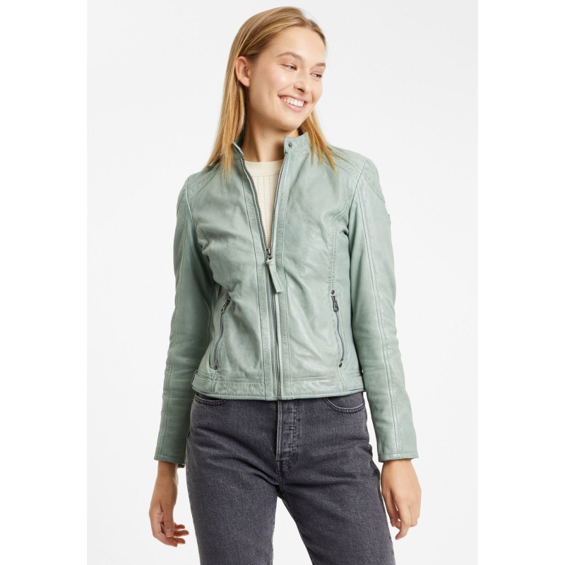 Geaca de Piele Dama Gipsy Verde Deschis GWAllie – IMBRACAMINTE