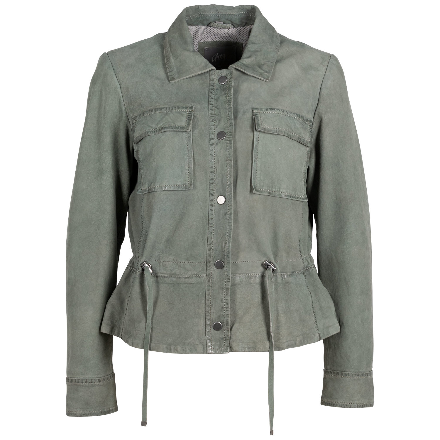 Geaca de Piele Dama Gipsy Verde Salvie Deschis GWAmaja – Black Friday