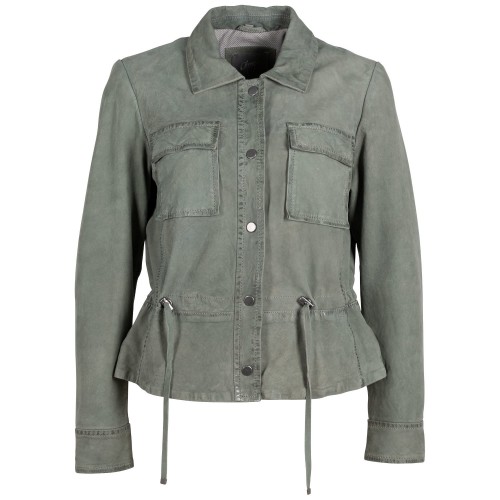 Geaca de Piele Dama Gipsy Verde Salvie Deschis GWAmaja