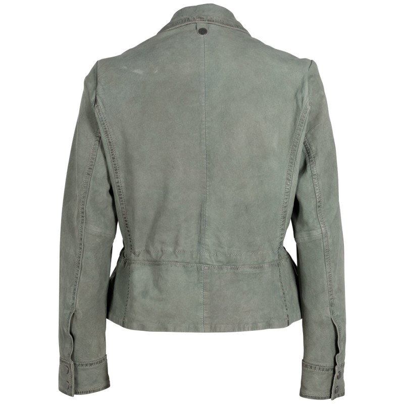 Geaca de Piele Dama Gipsy Verde Salvie Deschis GWAmaja – Black Friday