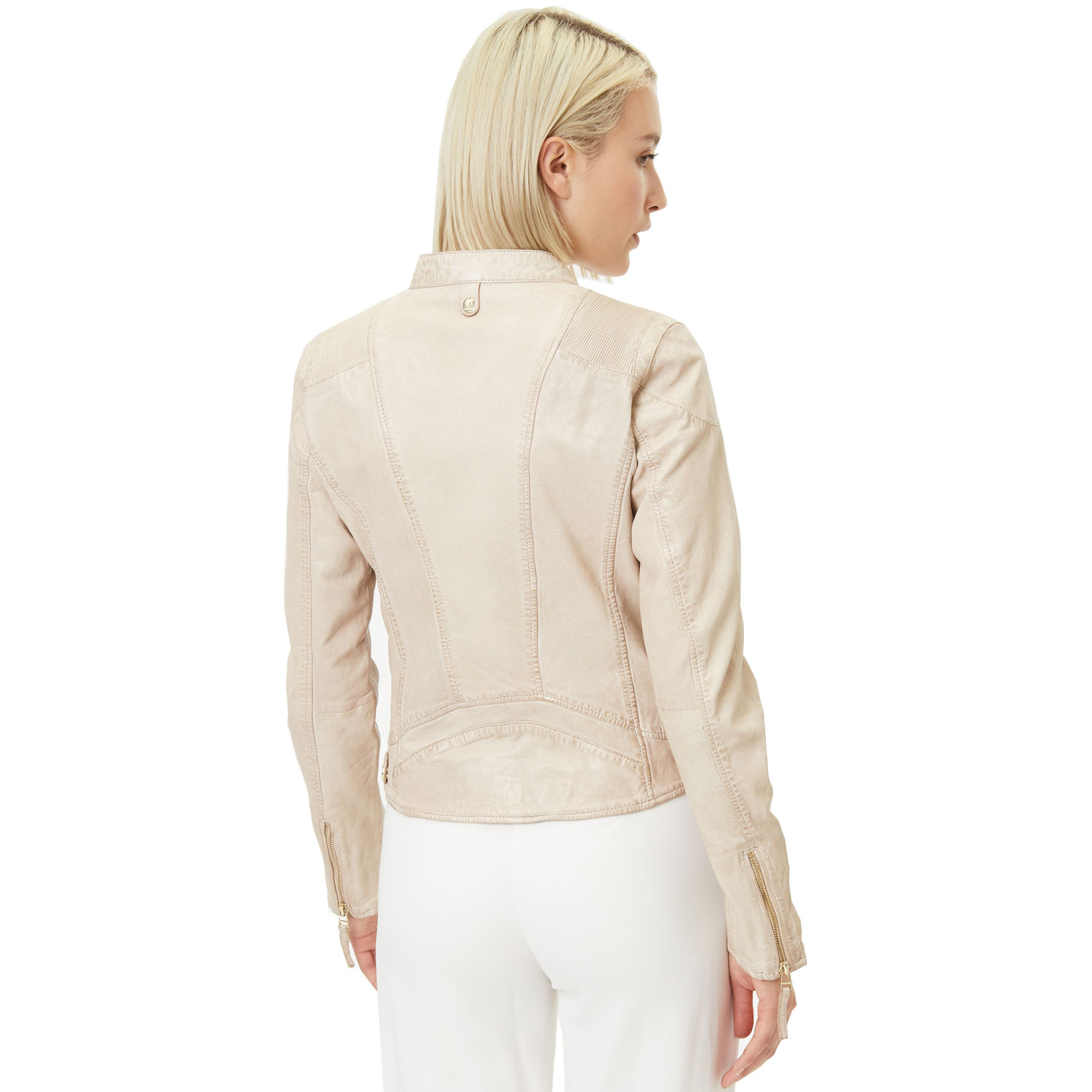 Geaca de Piele Dama Gipsy Bej Deschis GWAneta – Black Friday