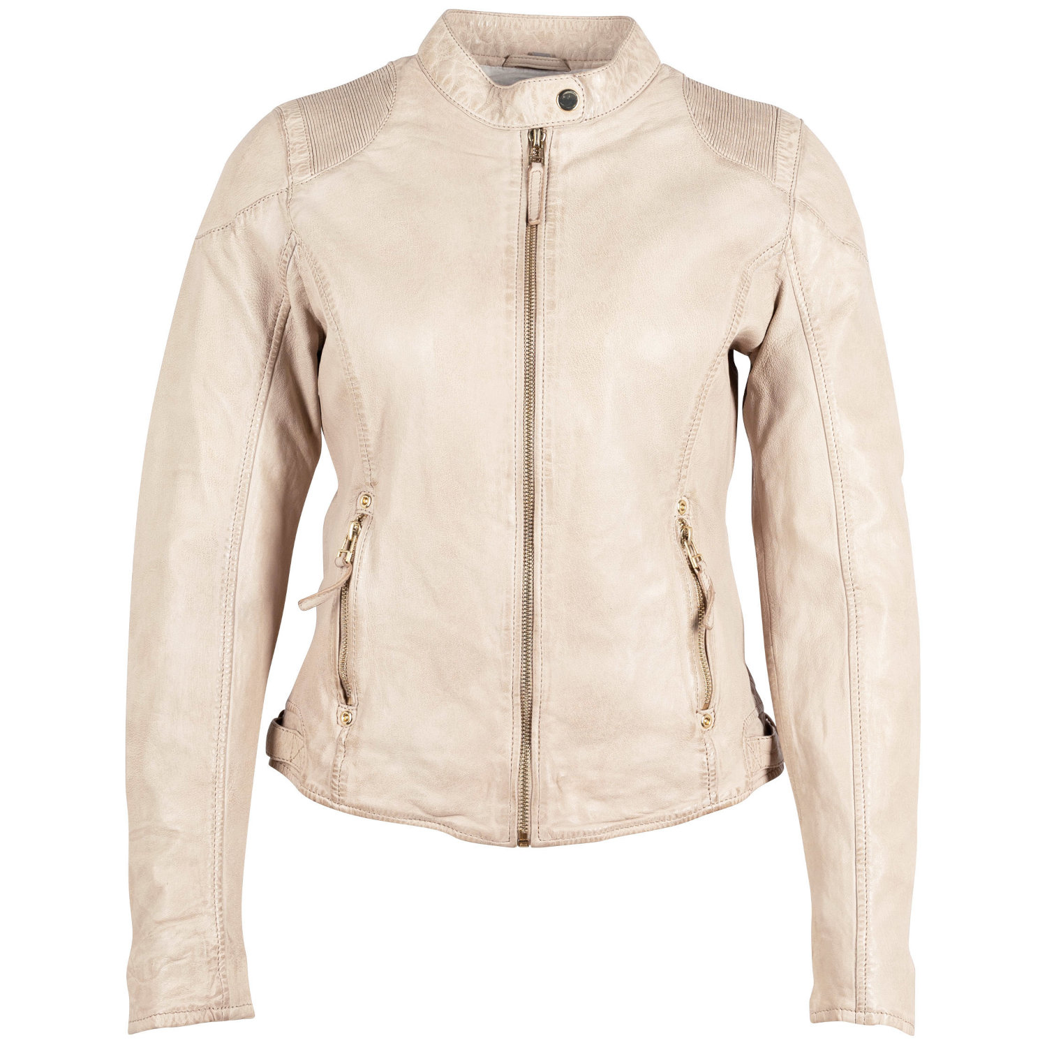 Geaca de Piele Dama Gipsy Bej Deschis GWAneta – Black Friday