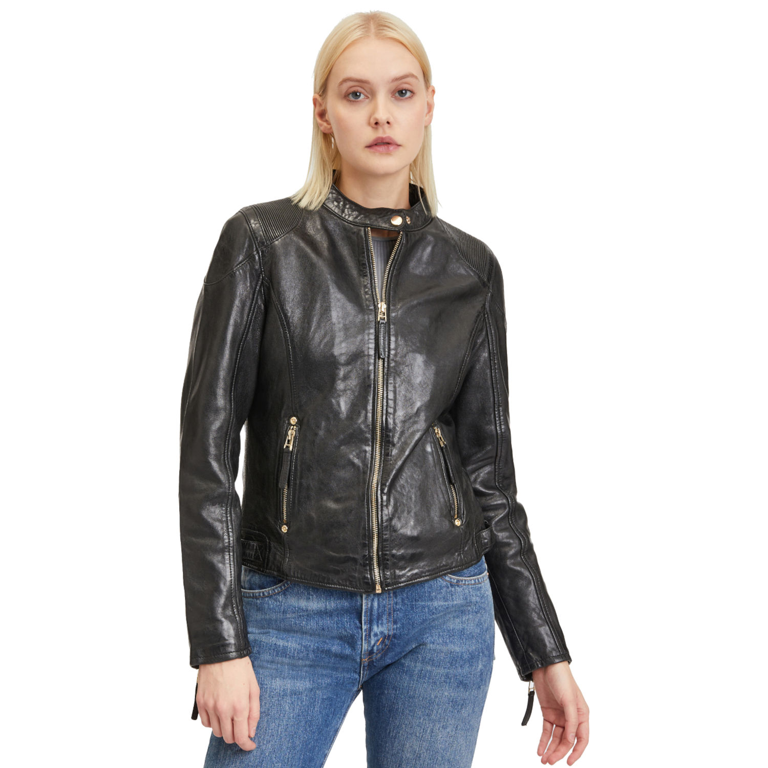 Geaca de Piele Dama Gipsy Neagra GWAneta – Geci de Piele Geaca de Piele Dama Gipsy Neagra GWAneta – Geci de Piele
