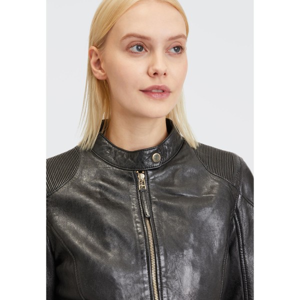 Geaca de Piele Dama Gipsy Neagra GWAneta – Geci de Piele — fotografia 6