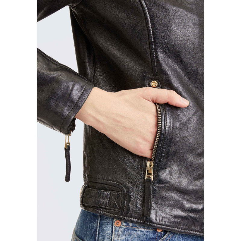 Geaca de Piele Dama Gipsy Neagra GWAneta – Geci de Piele Geaca de Piele Dama Gipsy Neagra GWAneta – Geci de Piele