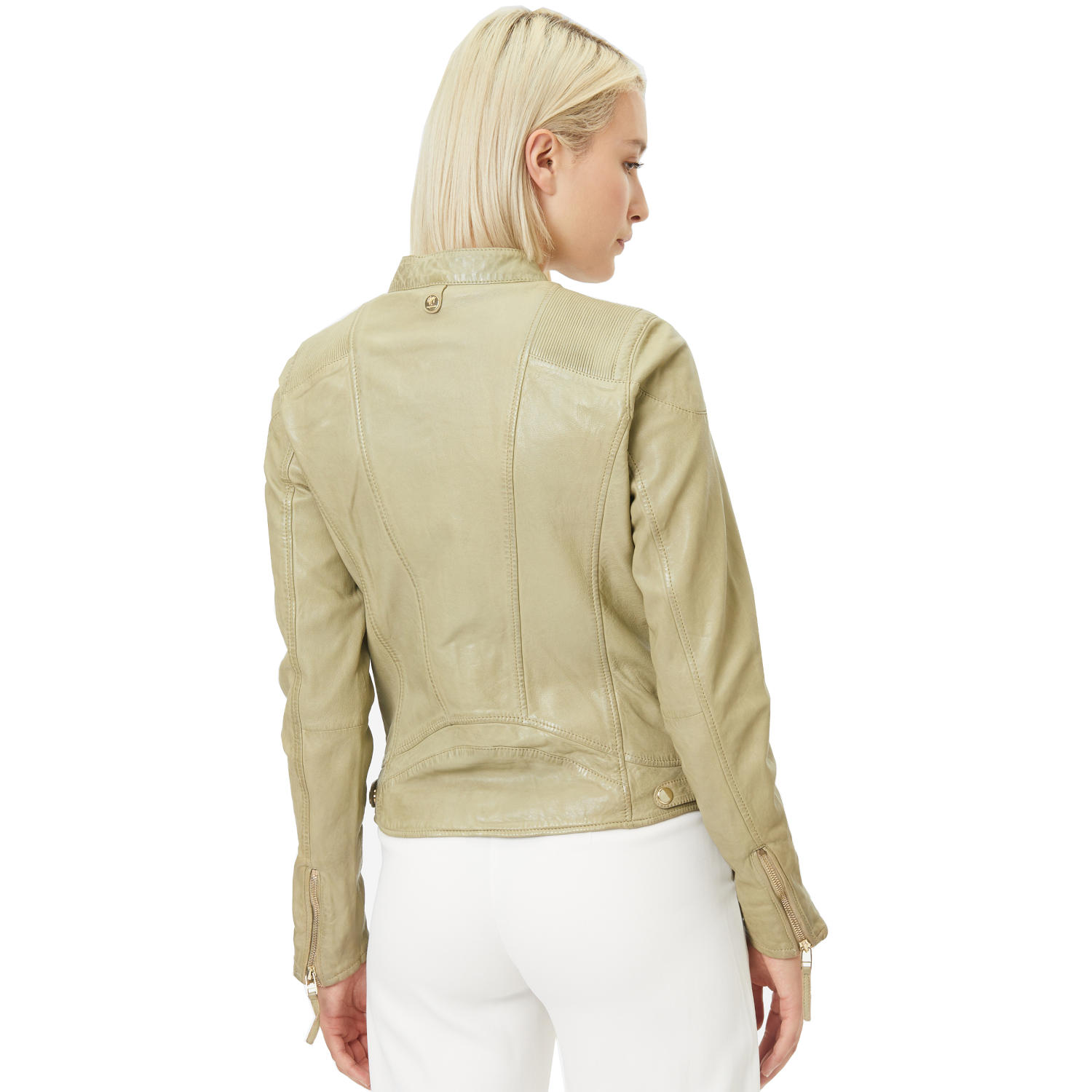 Geaca de Piele Dama Gipsy Verde Deschis GWAneta – Geci de Piele