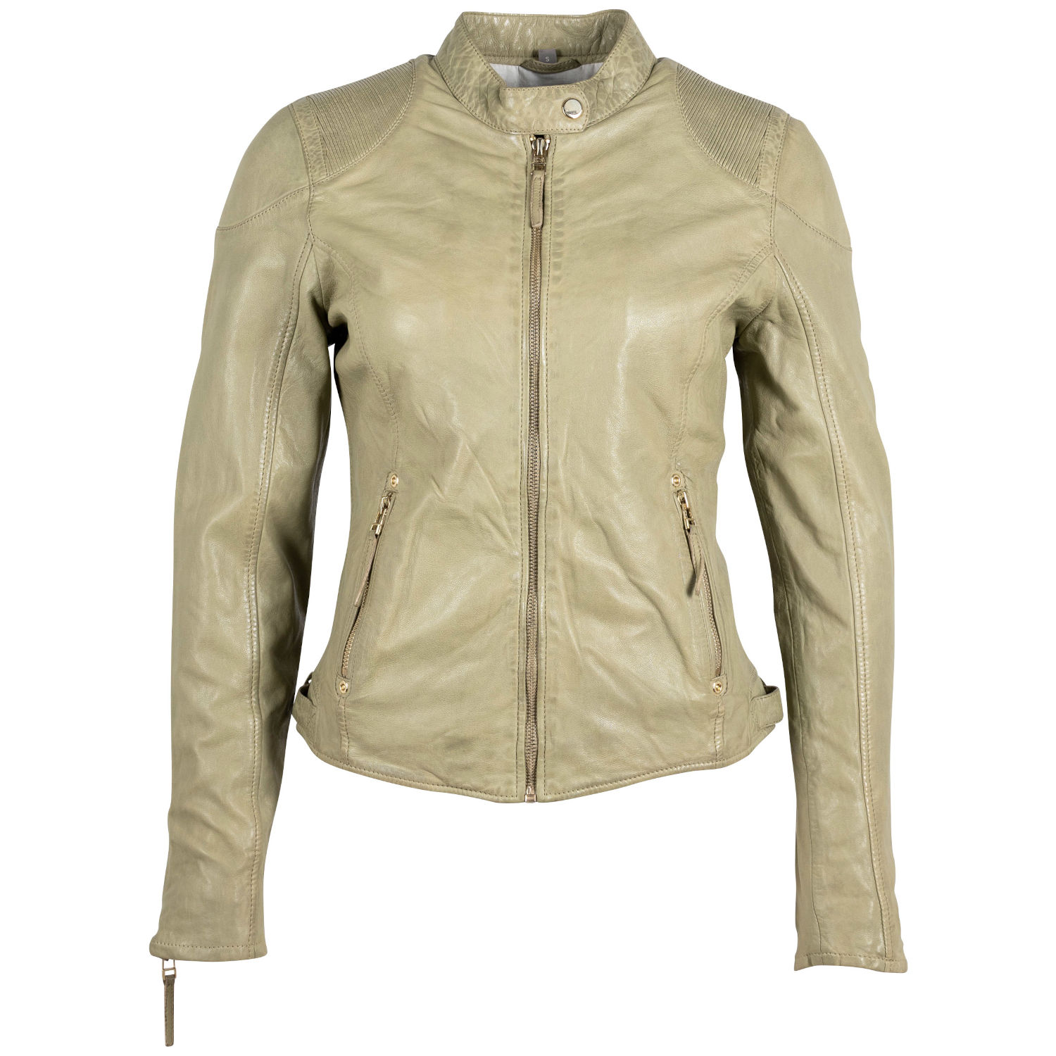 Geaca de Piele Dama Gipsy Verde Deschis GWAneta – Geci de Piele