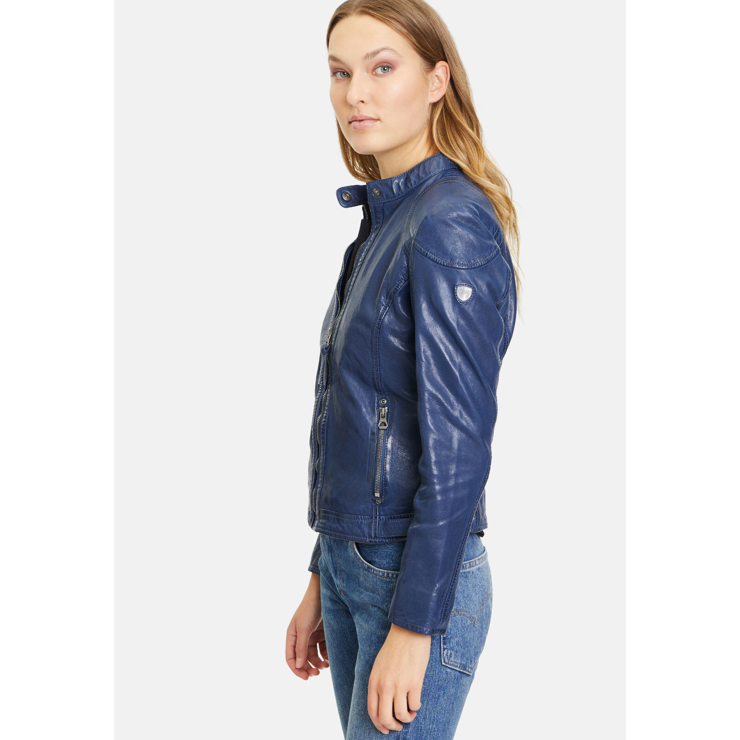 Geaca de Piele Dama Gipsy Albastru GWAnni – Black Friday Geaca de Piele Dama Gipsy Albastru GWAnni – Black Friday
