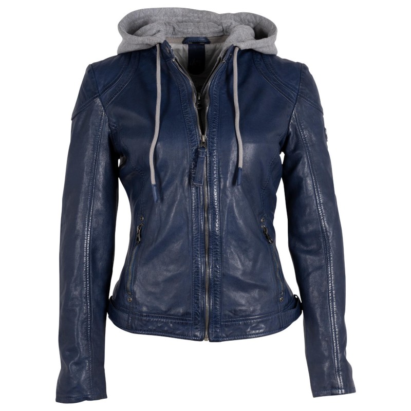 Geaca de Piele Dama Gipsy Albastru GWAnni – Black Friday