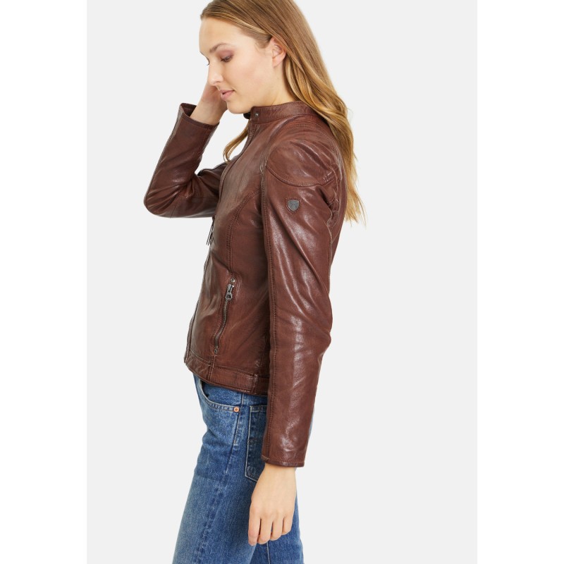 Geaca de Piele Dama Gipsy Coniac GWAnni – Black Friday