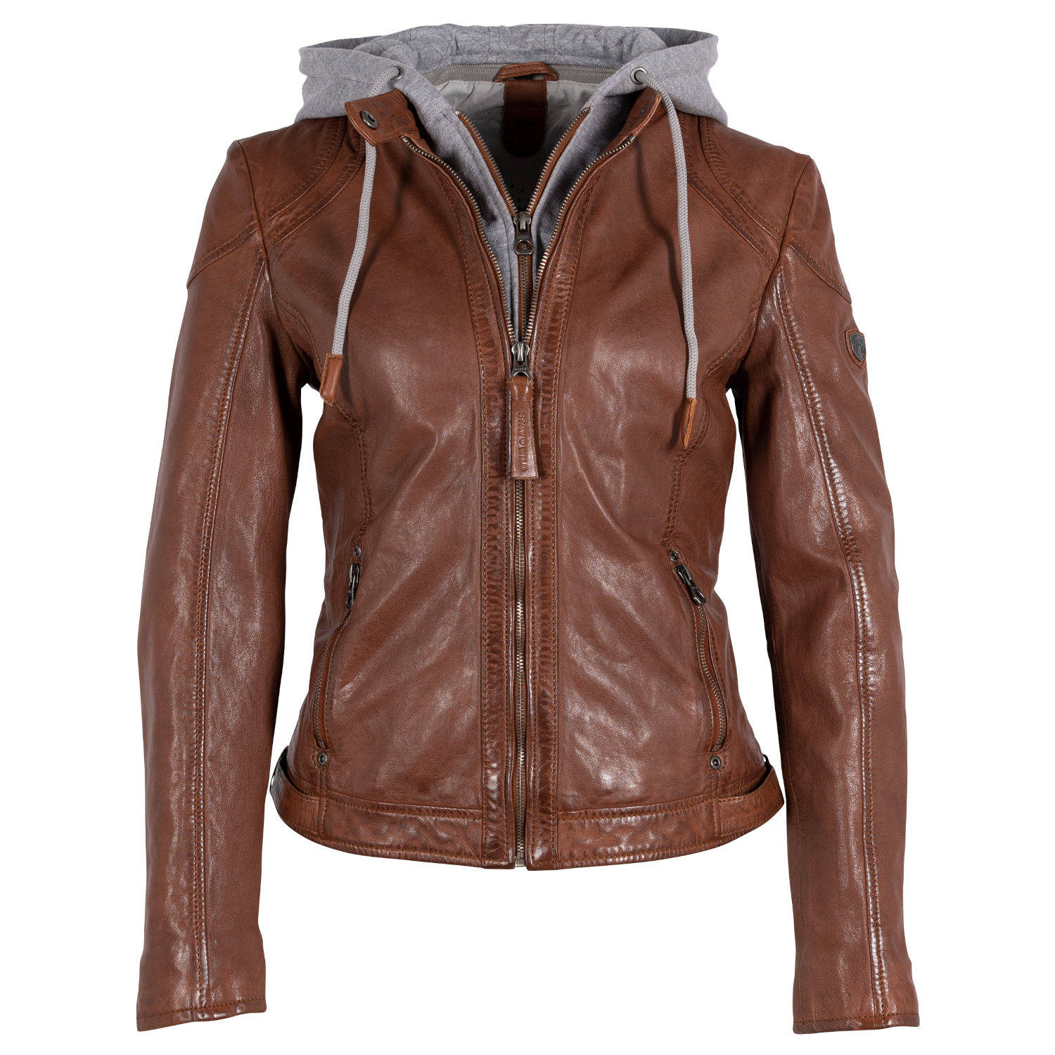 Geaca de Piele Dama Gipsy Coniac GWAnni – Black Friday