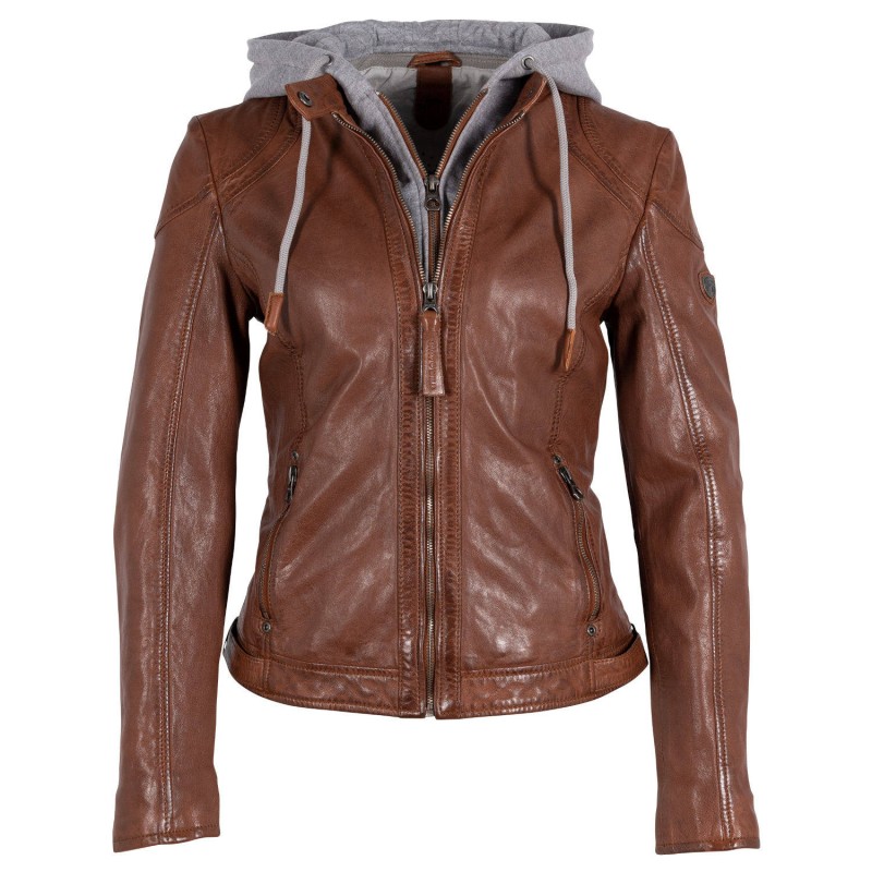 Geaca de Piele Dama Gipsy Coniac GWAnni – Black Friday