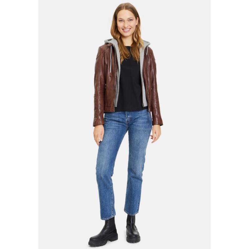 Geaca de Piele Dama Gipsy Coniac GWAnni – Black Friday