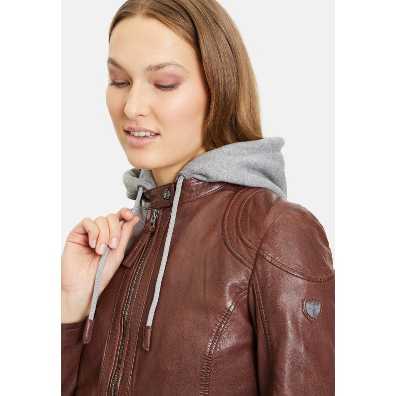 Geaca de Piele Dama Gipsy Coniac GWAnni – Black Friday