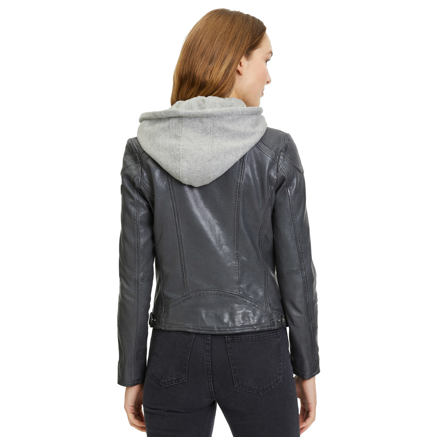 Geaca de Piele Dama Gipsy Gri Inchis GWAnni – Black Friday