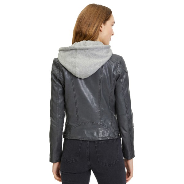 Geaca de Piele Dama Gipsy Gri Inchis GWAnni