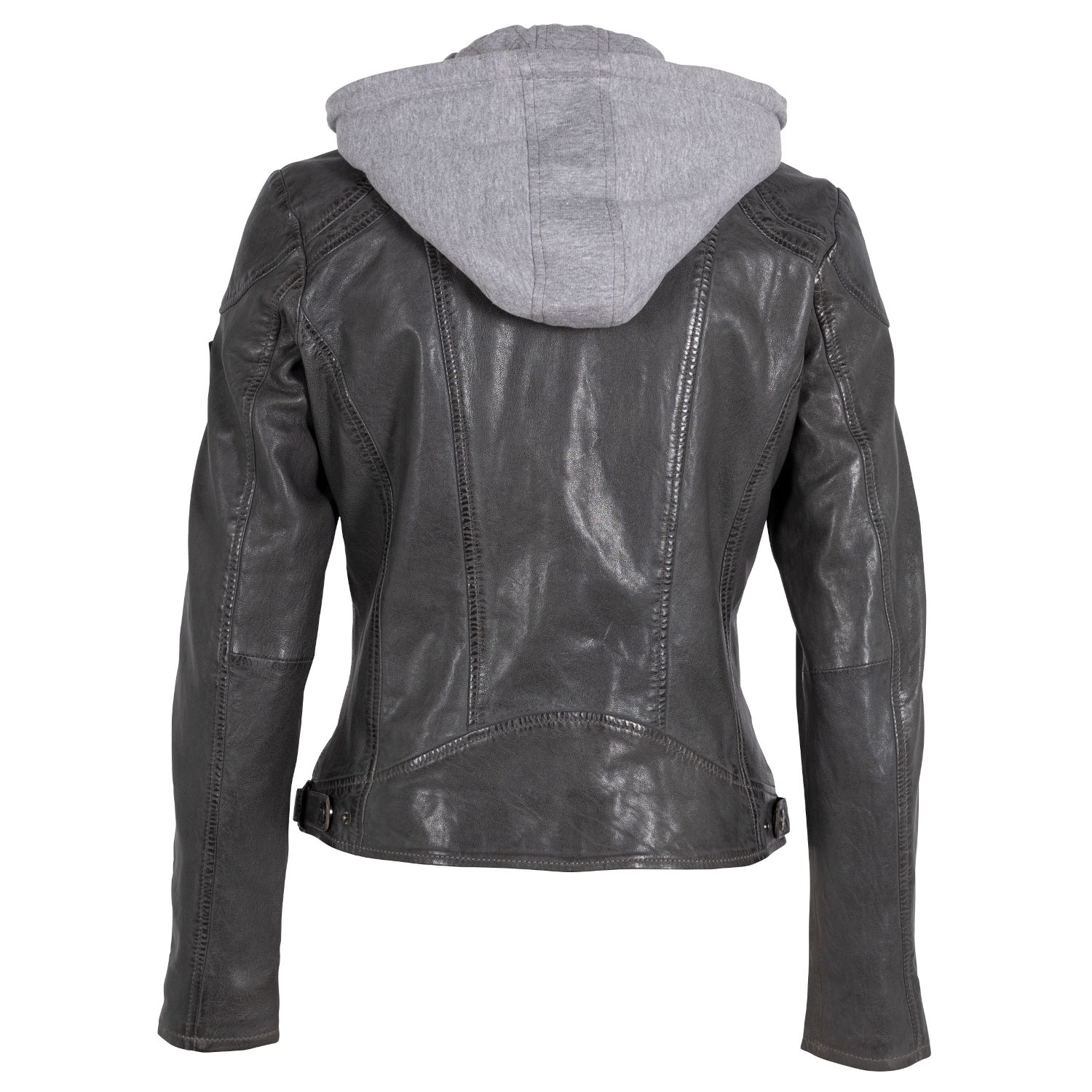 Geaca de Piele Dama Gipsy Gri Inchis GWAnni – Black Friday