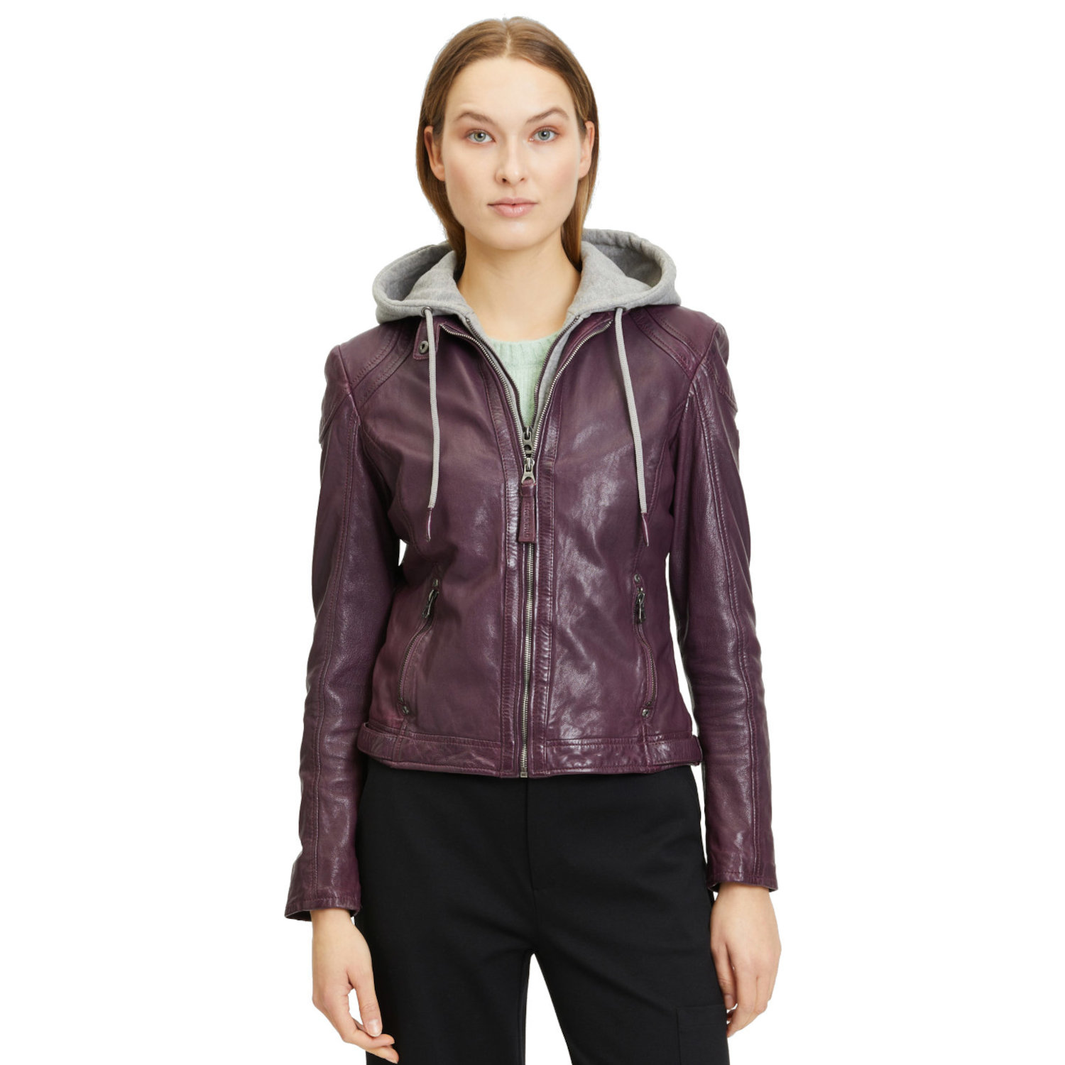 Geaca de Piele Dama Gipsy Mov GWAnni – IMBRACAMINTE