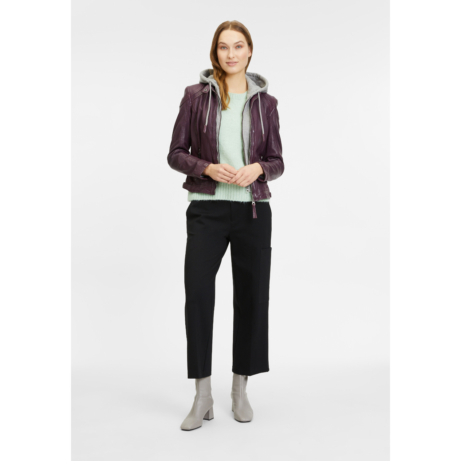 Geaca de Piele Dama Gipsy Mov GWAnni – IMBRACAMINTE