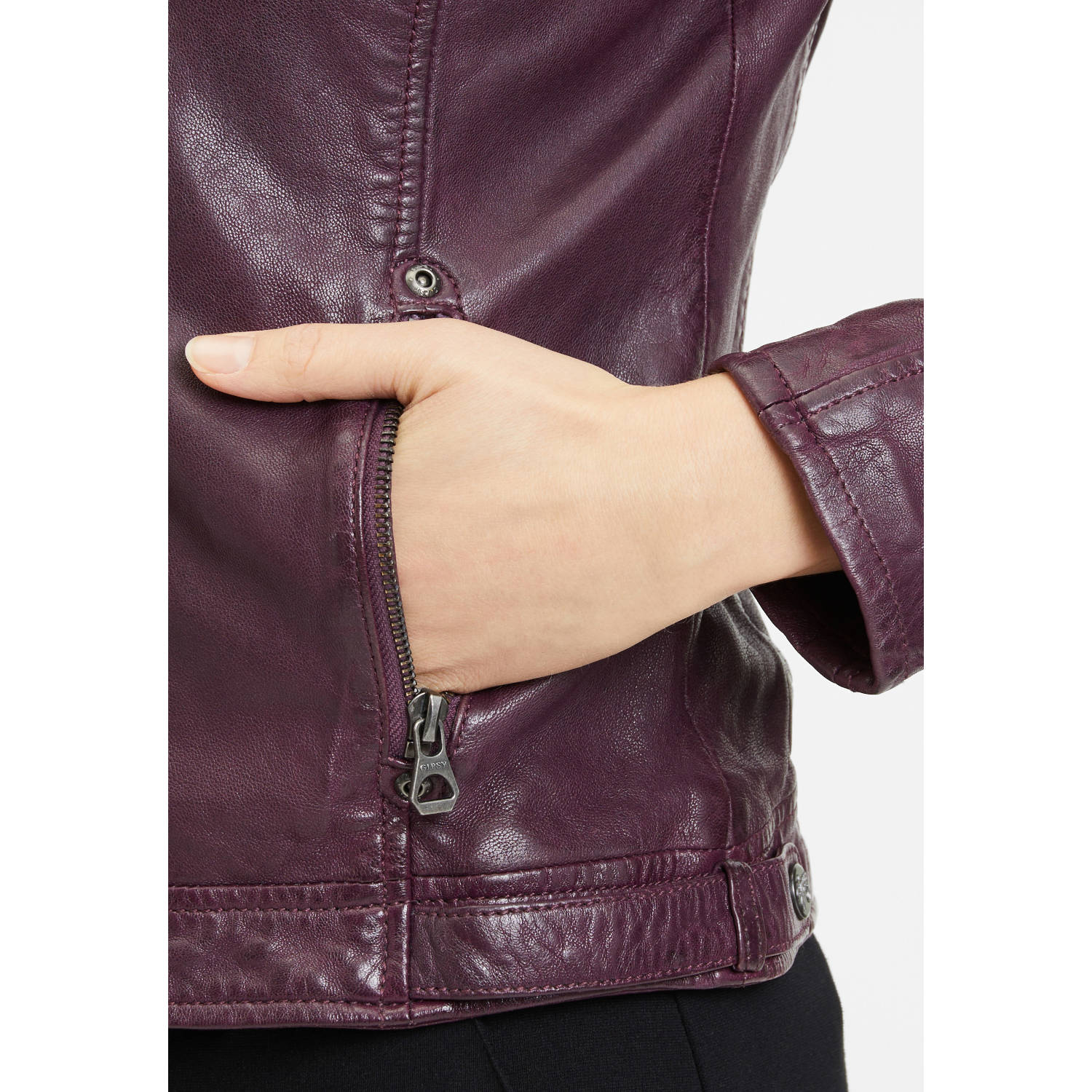 Geaca de Piele Dama Gipsy Mov GWAnni – IMBRACAMINTE