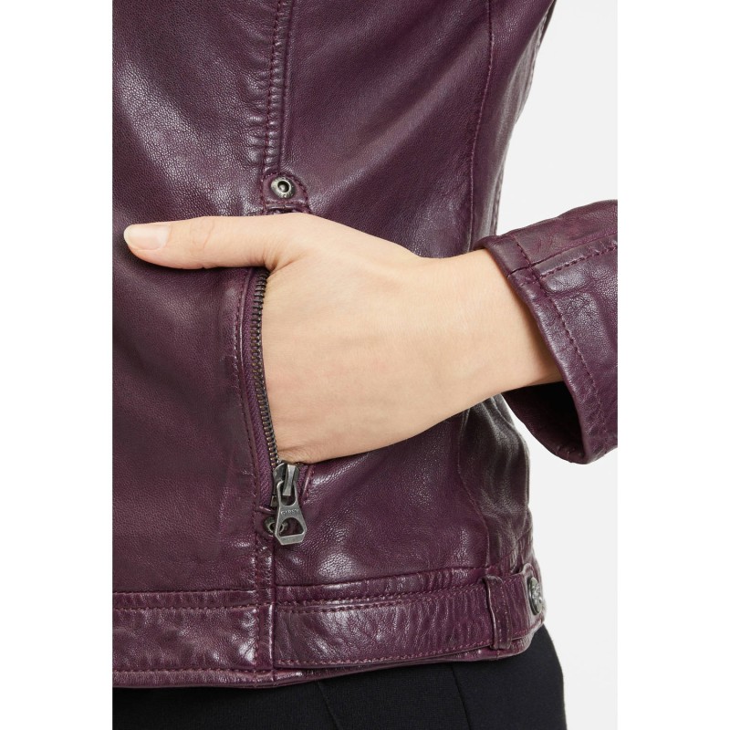 Geaca de Piele Dama Gipsy Mov GWAnni – IMBRACAMINTE