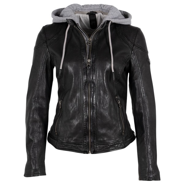 Geaca de Piele Dama Gipsy Neagra GWAnni – IMBRACAMINTE — fotografia 1