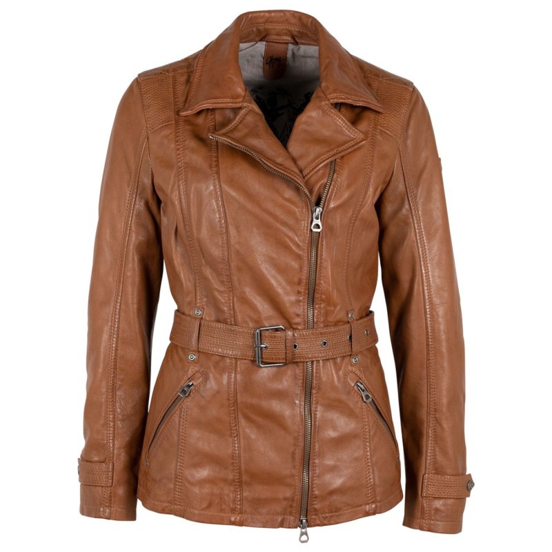 Geaca Lunga de Piele Dama Gipsy Coniac GWAven – IMBRACAMINTE Geaca Lunga de Piele Dama Gipsy Coniac GWAven – IMBRACAMINTE