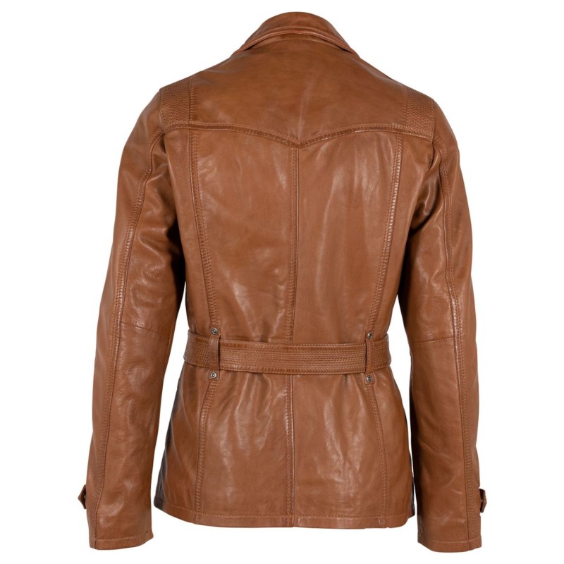 Geaca Lunga de Piele Dama Gipsy Coniac GWAven – IMBRACAMINTE Geaca Lunga de Piele Dama Gipsy Coniac GWAven – IMBRACAMINTE