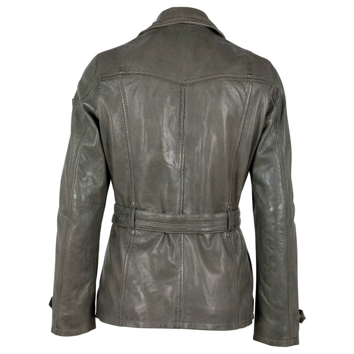 Geaca Lunga de Piele Dama Gipsy Verde GWAven – IMBRACAMINTE