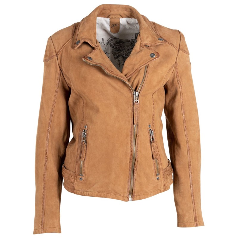 Geaca de Piele Dama Gipsy Coniac GWAyla – IMBRACAMINTE