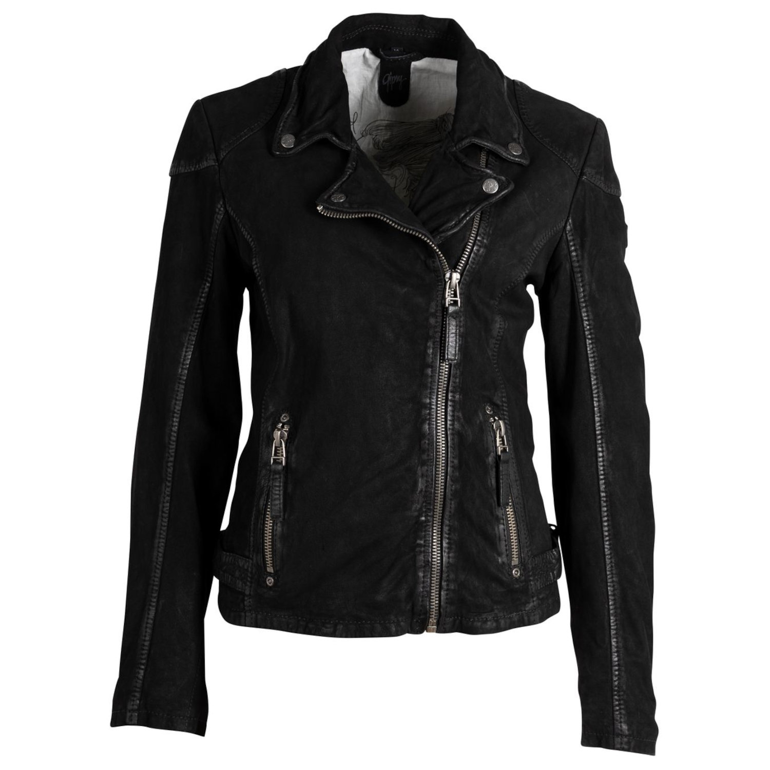 Geaca de Piele Dama Gipsy Neagra GWAyla – IMBRACAMINTE