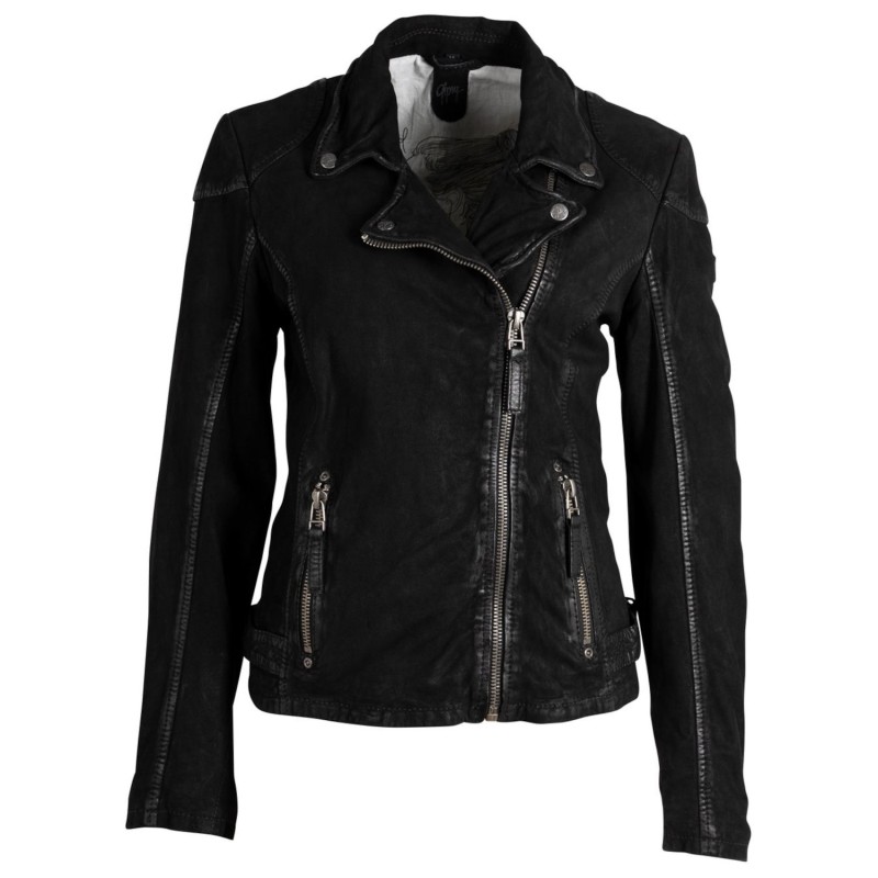 Geaca de Piele Dama Gipsy Neagra GWAyla – IMBRACAMINTE