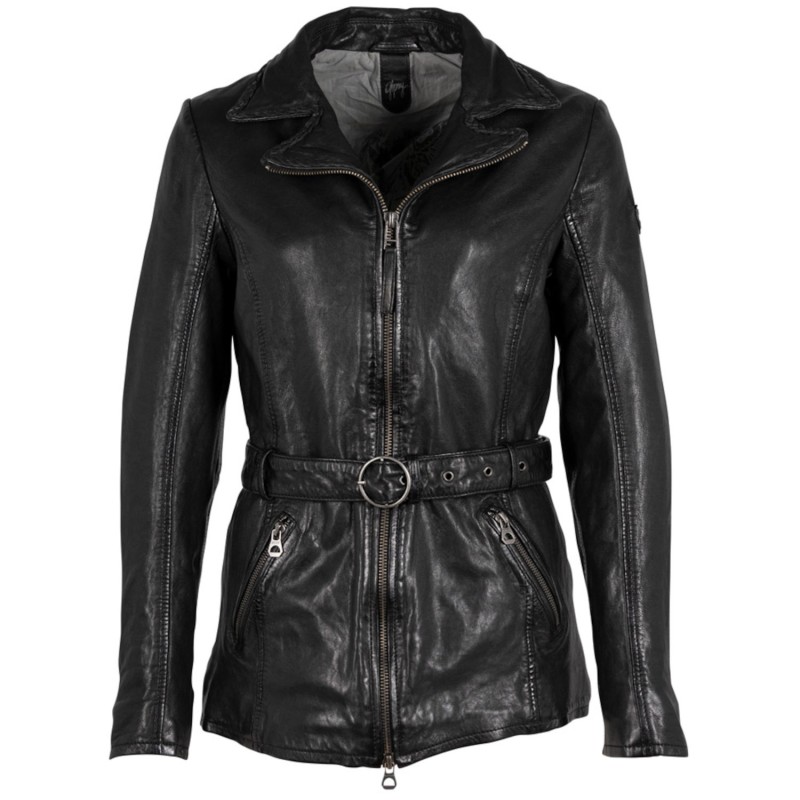 Geaca Lunga de Piele Dama Gipsy Neagra GWBeeja – IMBRACAMINTE Geaca Lunga de Piele Dama Gipsy Neagra GWBeeja – IMBRACAMINTE