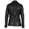 Geaca Lunga de Piele Dama Gipsy Neagra GWBeeja - readytowear.ro