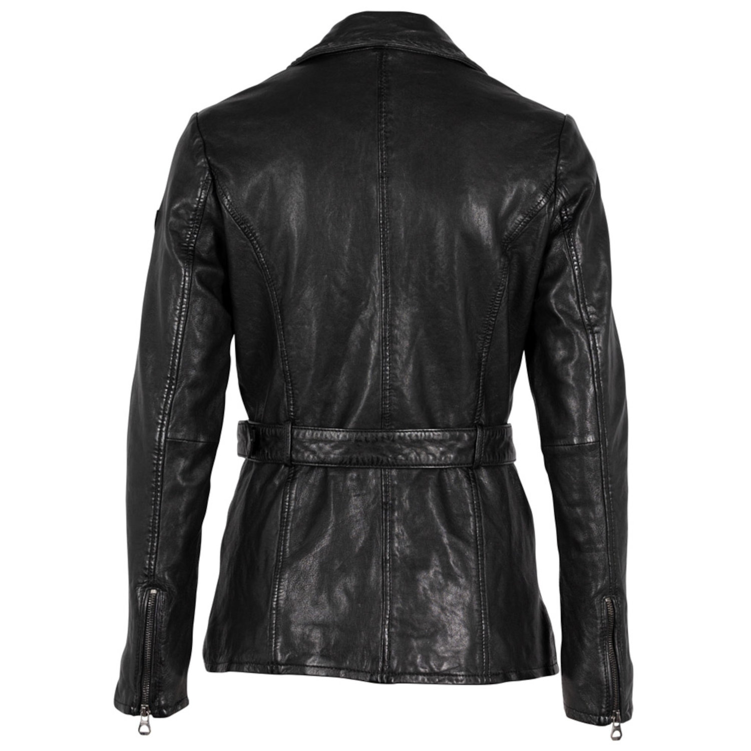 Geaca Lunga de Piele Dama Gipsy Neagra GWBeeja – IMBRACAMINTE